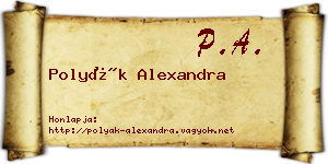 Polyák Alexandra névjegykártya
